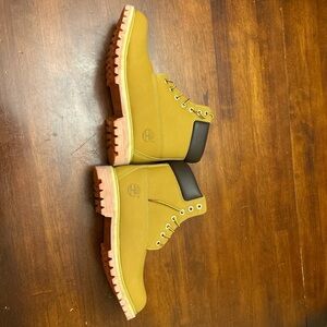 Timberland Mustard and Black Boots